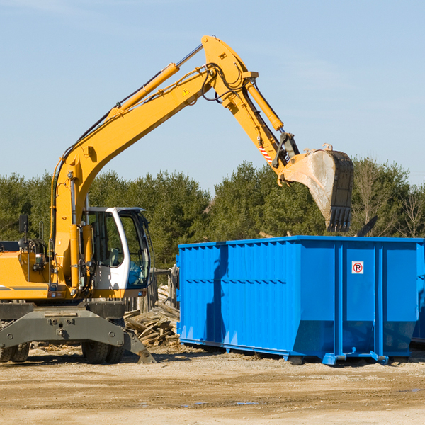 are there any restrictions on where a residential dumpster can be placed in Castleton